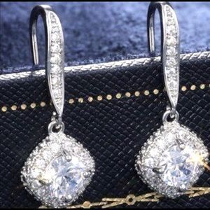 The Drop Dead Gorgeous Dangle Earring in white sapphire and 925